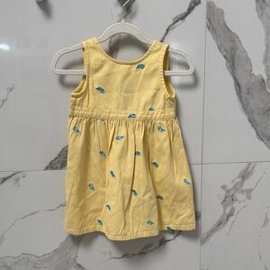 L.L. BEAN Yellow Whale Print Kids Dress